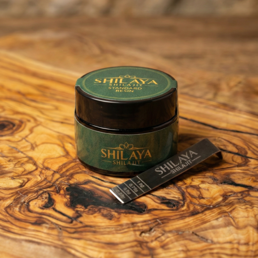 Shilaya Standard Shilajit Resin 15 g (pryskyřice) - Varianta: s lžičkou