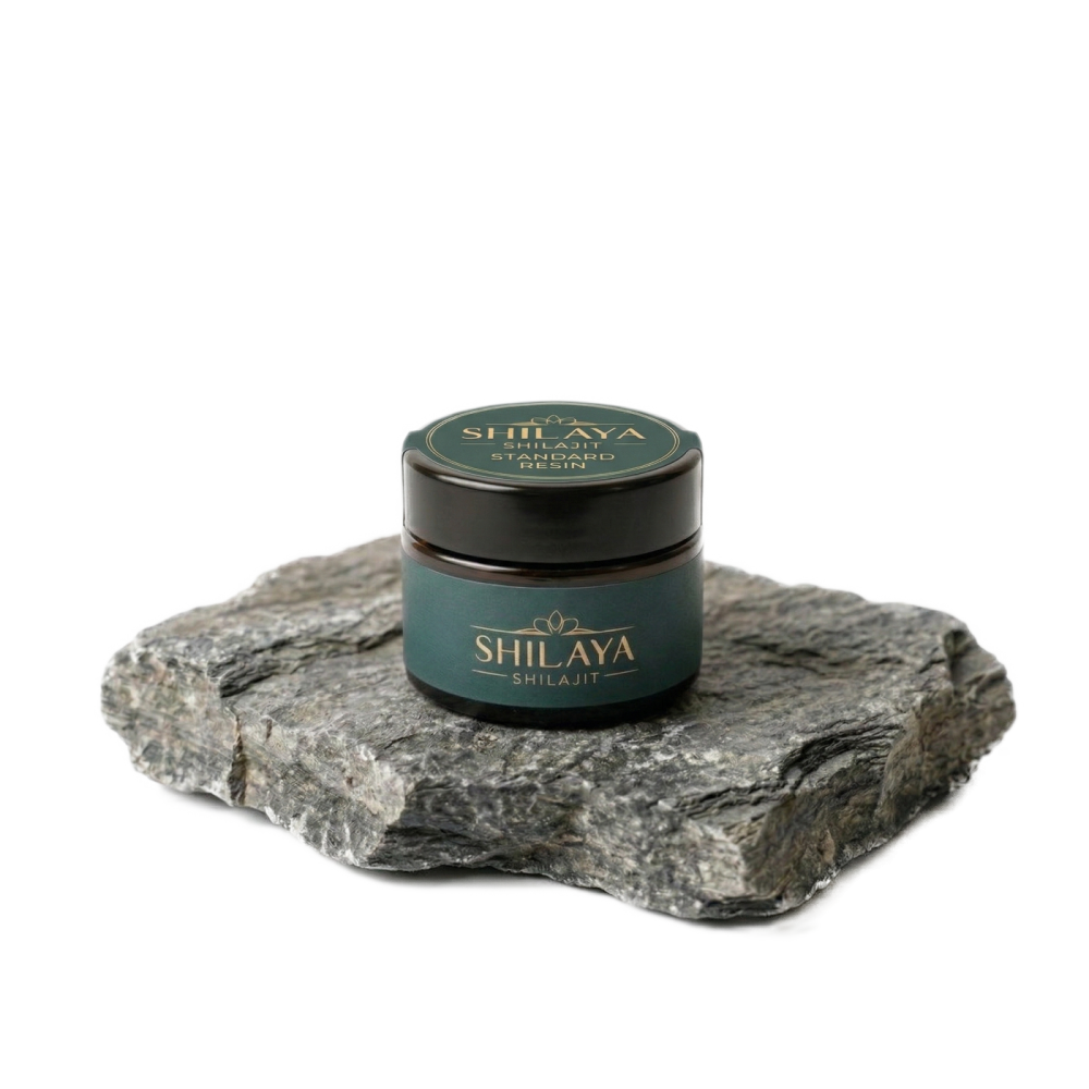 Přírodní himálajský Shilajit (pryskyřice, prášek, solid)